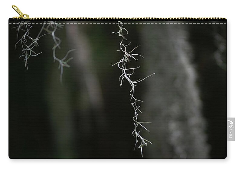 Moss Zip Pouch featuring the photograph Georgia Tree Moss #1 by Dennis Dame
