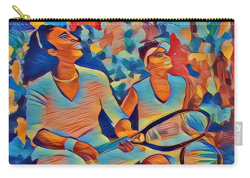  Zip Pouch featuring the painting G.o.a.t by Angie ONeal