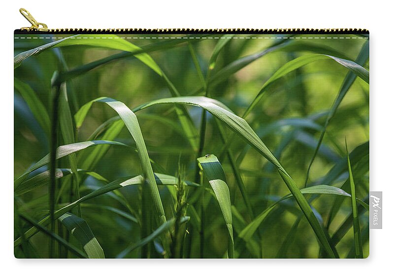 Grass Zip Pouch featuring the photograph Green Grass Field #1 by Amelia Pearn