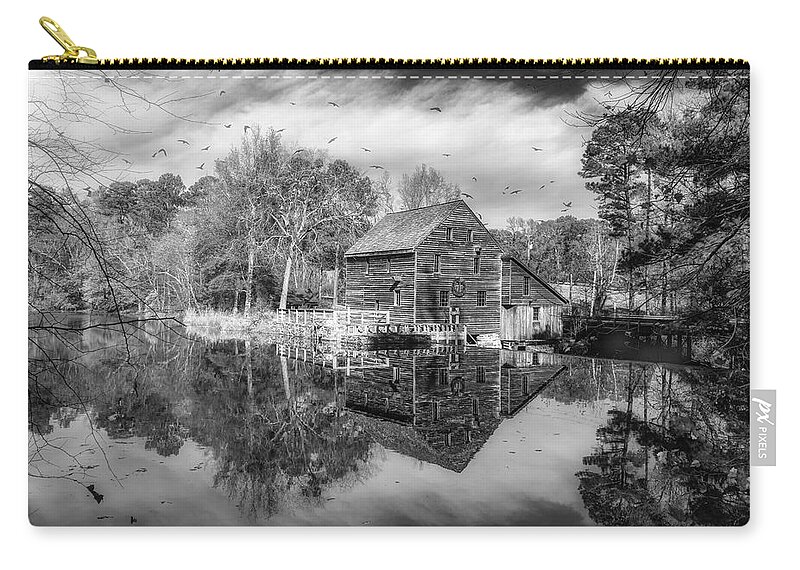 Old Zip Pouch featuring the photograph Historic Yates Mill by Rick Nelson