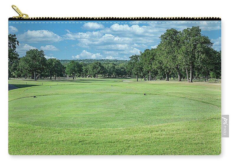 Cimarron Hills Zip Pouch featuring the photograph Hole #1 #1 by John Johnson