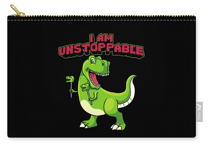 I Am Unstoppable TRex Funny Short Dinosaur Arms Carry-all Pouch by The  Perfect Presents - Pixels