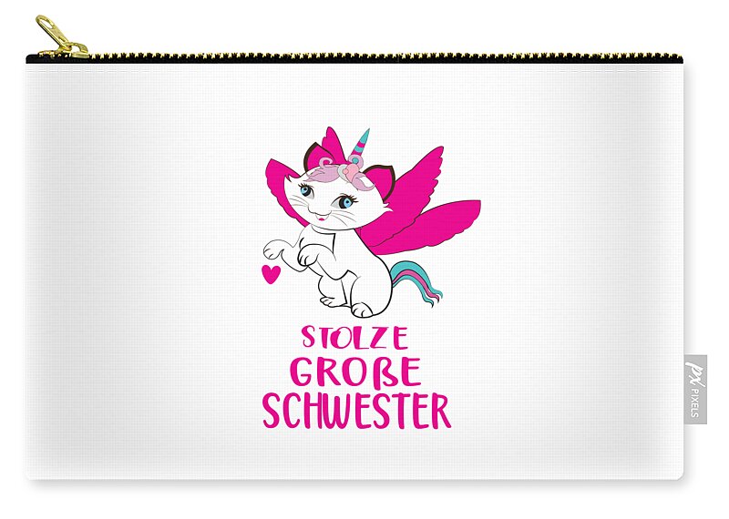 I Will Be Big Sister Unicorn Cat Gift Carry-all Pouch for Sale by Evgenia Halbach