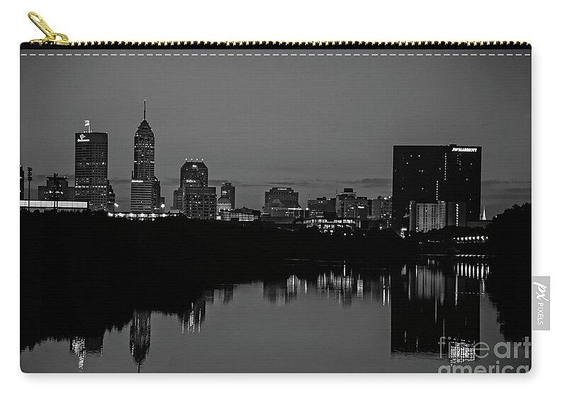 8271 Zip Pouch featuring the photograph Indianapolis at night #1 by FineArtRoyal Joshua Mimbs