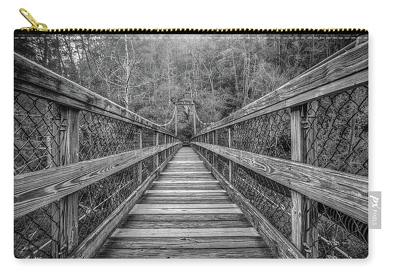Tallulah Falls Bridge Zip Pouch featuring the photograph Infinity #1 by Anna Rumiantseva