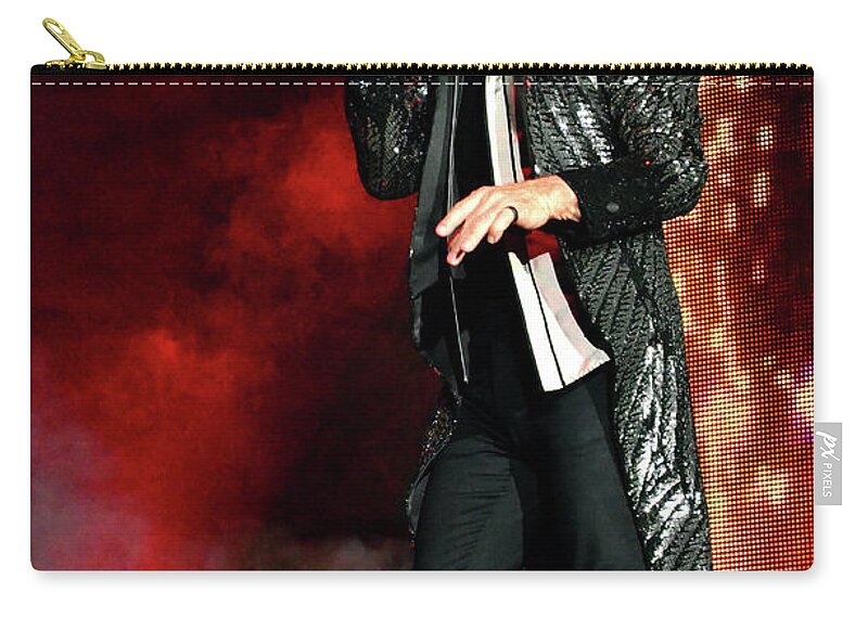 The Rolling Stones Zip Pouch featuring the photograph Jagger #1 by La Dolce Vita