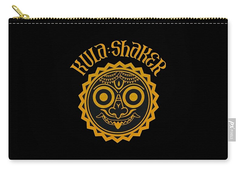 Kula Shaker Zip Pouch featuring the digital art Kula Shaker Band #1 by Orlan Woolbrook