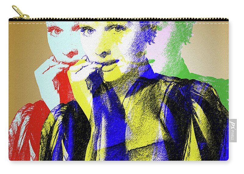 Lucy Zip Pouch featuring the digital art Lucille Ball by Stars on Art