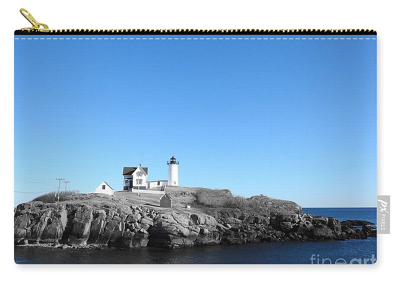 Maine Zip Pouch featuring the photograph Maine Lighthouse #2 by Eunice Miller
