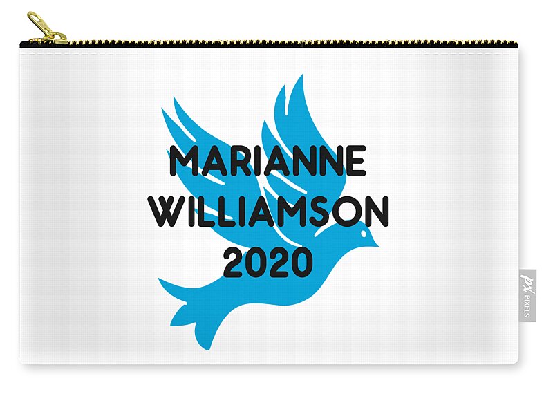 Election Zip Pouch featuring the digital art Marianne Williamson For President 2020 #1 by Flippin Sweet Gear