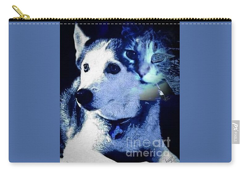 Friends Zip Pouch featuring the photograph Memories by Rabiah Seminole