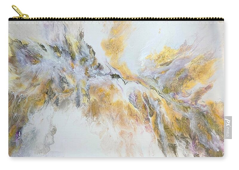 Abstract Carry-all Pouch featuring the painting Memory by Soraya Silvestri