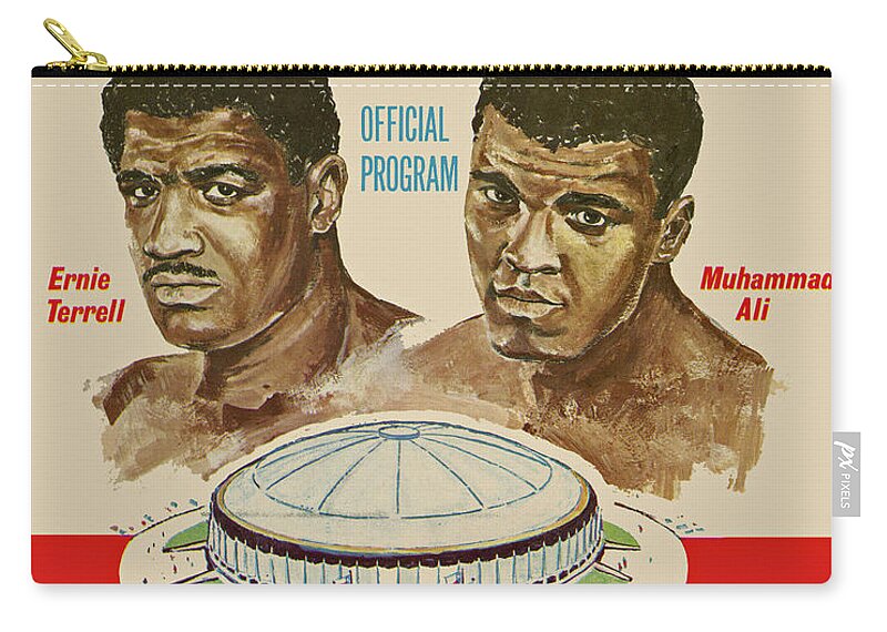 Poster Zip Pouch featuring the painting Mohammed Ali vs Ernie Terrell 1967 Fight by MotionAge Designs