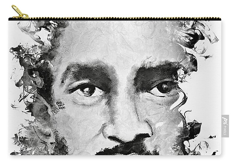  Carry-all Pouch featuring the mixed media Nipsey by Angie ONeal