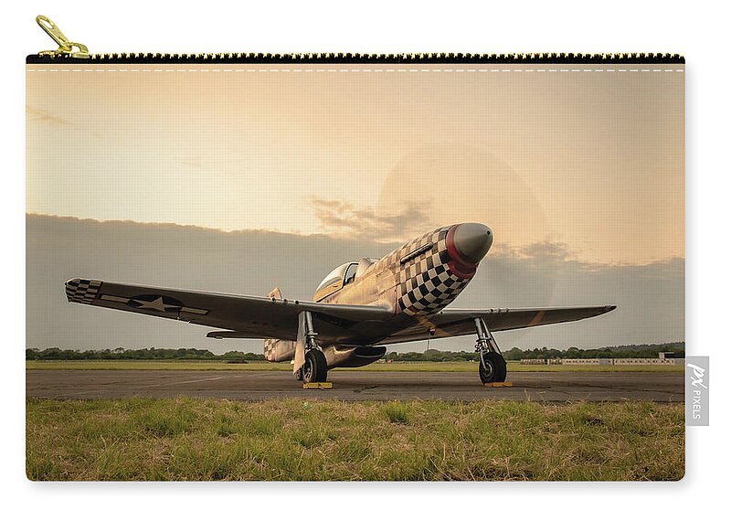 North American P 51 Mustang Zip Pouch featuring the photograph North American P-51 Mustang #1 by Airpower Art