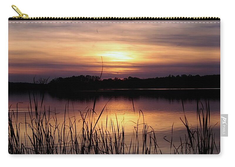 Nature Carry-all Pouch featuring the photograph November Sunset by Mary Walchuck