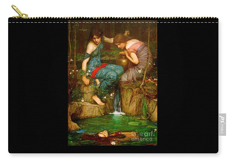 John William Waterhouse Carry-all Pouch featuring the painting Nymphs Finding the Head of Orpheus - 1905 by John William Waterhouse