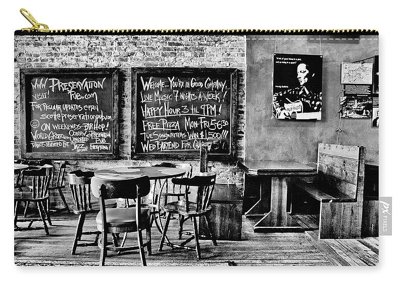 D6-z-0012-b Zip Pouch featuring the photograph Old City Tavern #1 by Paul W Faust - Impressions of Light