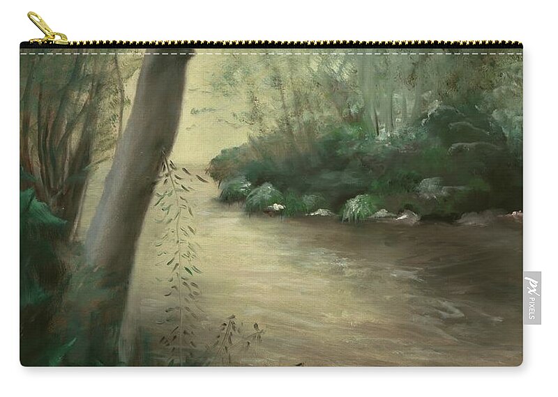 Oak Creek Canyon Carry-all Pouch featuring the painting Path to Tranquility by Juliette Becker