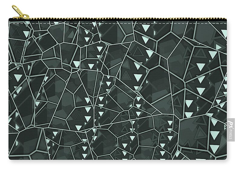 Abstract Zip Pouch featuring the digital art Pattern 12 by Marko Sabotin