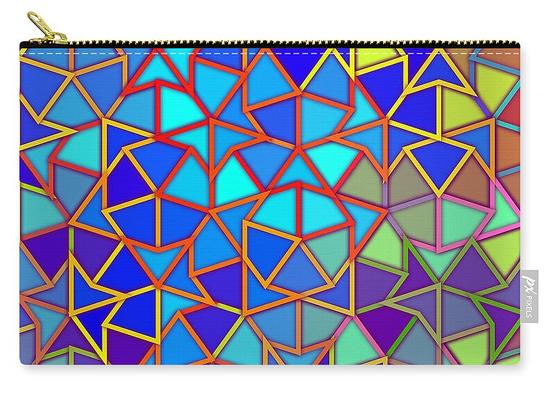 Abstract Carry-all Pouch featuring the digital art Pattern 13 by Marko Sabotin