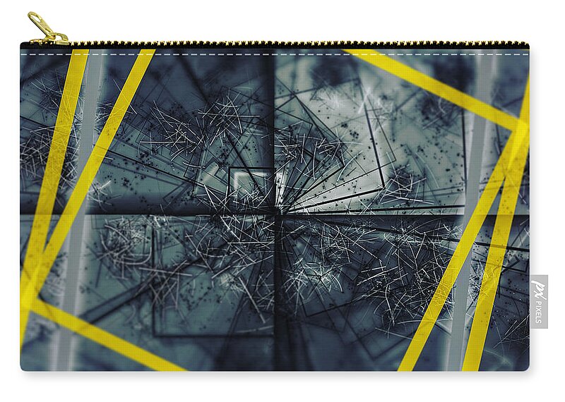 Abstract Zip Pouch featuring the digital art Pattern 17 #1 by Marko Sabotin