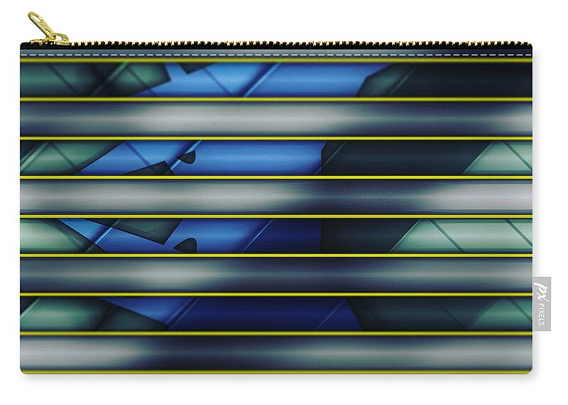 Abstract Zip Pouch featuring the digital art Pattern 19 by Marko Sabotin