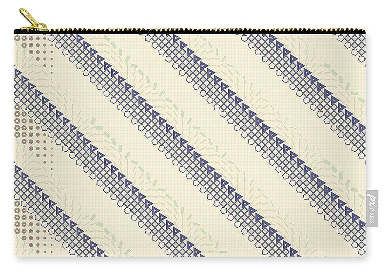 Abstract Zip Pouch featuring the digital art Pattern 2 #1 by Marko Sabotin