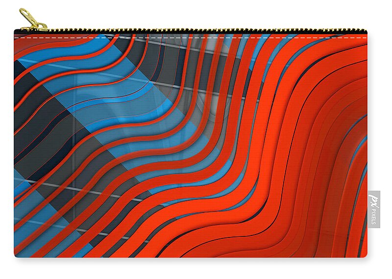Abstract Zip Pouch featuring the digital art Pattern 22 #1 by Marko Sabotin