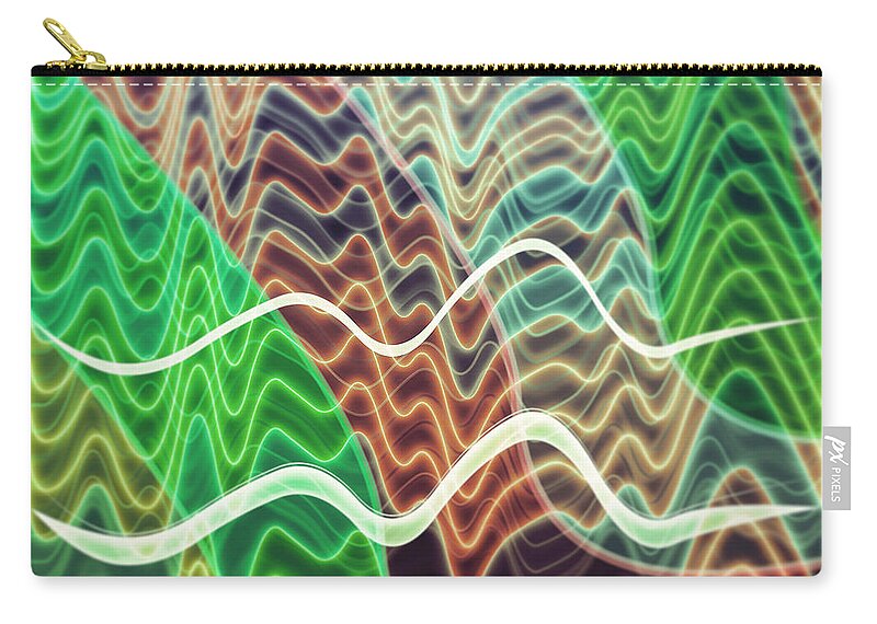 Abstract Zip Pouch featuring the digital art Pattern 27 #1 by Marko Sabotin