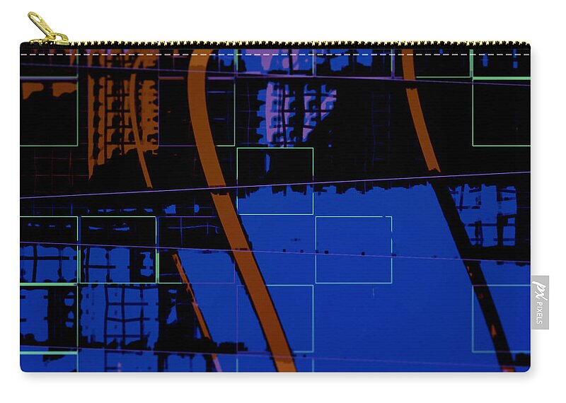 Abstract Zip Pouch featuring the digital art Pattern 30 by Marko Sabotin