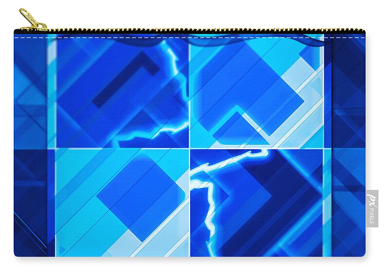 Abstract Zip Pouch featuring the digital art Pattern 48 #1 by Marko Sabotin