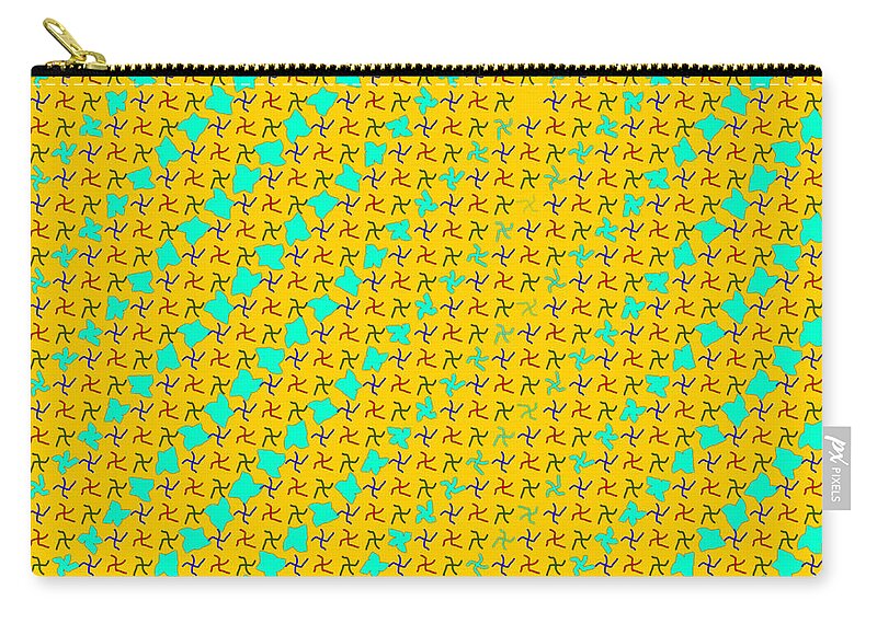 Abstract Zip Pouch featuring the digital art Pattern 8 #1 by Marko Sabotin
