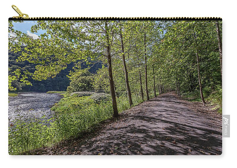 Appalachian Zip Pouch featuring the photograph Pine Creek Trail #1 by Chris Spencer