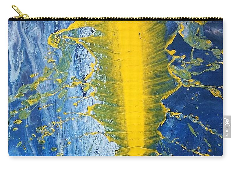  Zip Pouch featuring the painting Pistris #1 by Embrace The Matrix