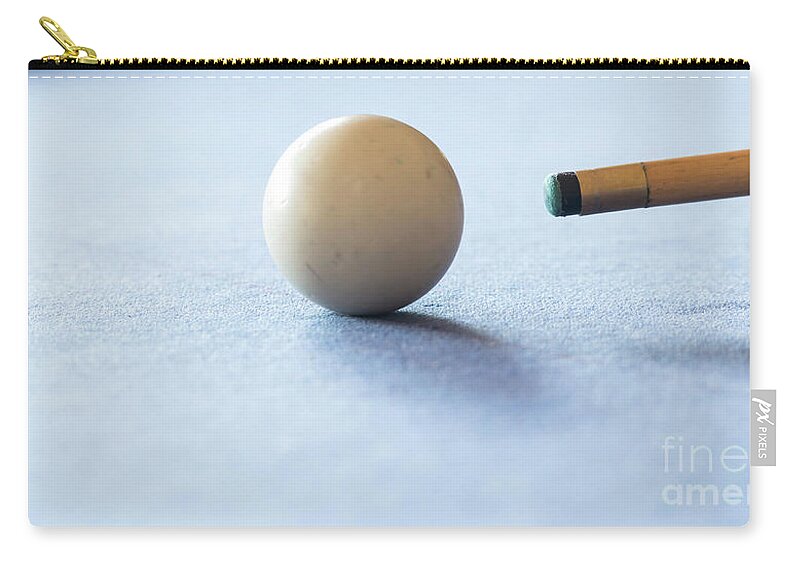 Pool Zip Pouch featuring the photograph Pool Table #1 by THP Creative