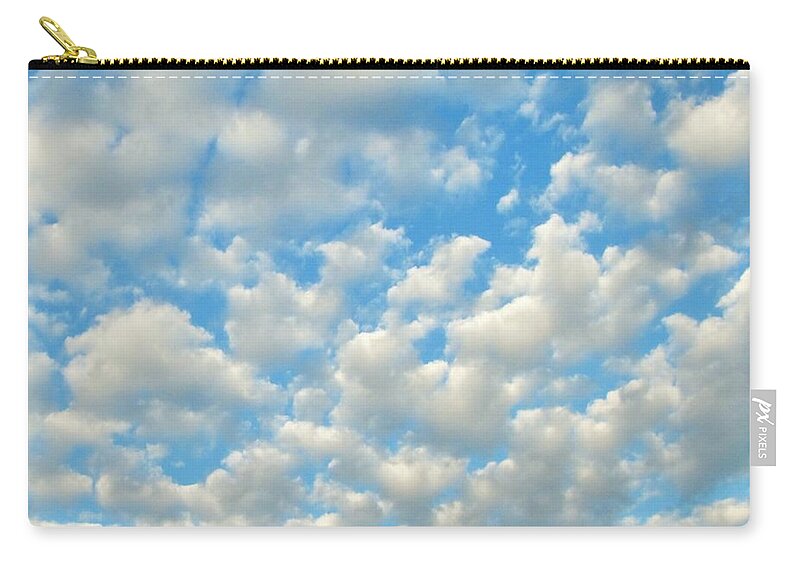 Popcorn Clouds Zip Pouch featuring the photograph Popcorn Clouds #1 by Marianna Mills