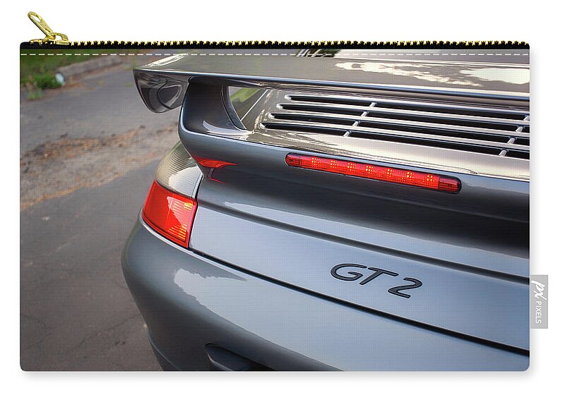 Cars Zip Pouch featuring the photograph #Porsche 911 #996 #GT2 #Print #1 by ItzKirb Photography