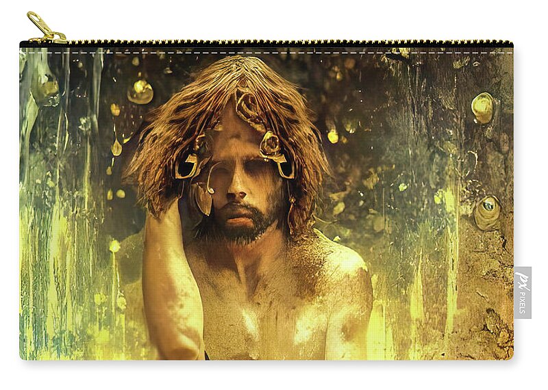 Surreal Zip Pouch featuring the painting Rebirth #1 by Bob Orsillo