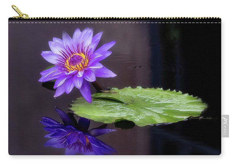 Floral Zip Pouch featuring the photograph Reflecting #1 by Usha Peddamatham