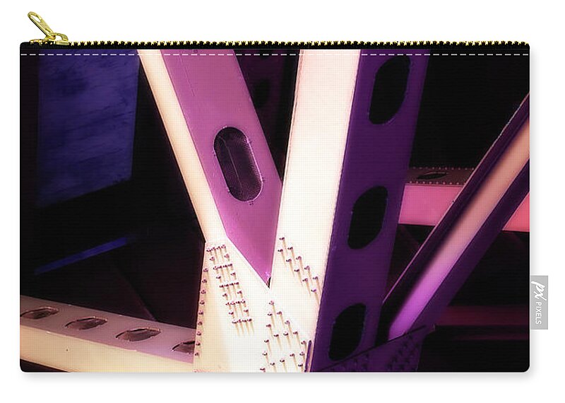 Photo Zip Pouch featuring the photograph Rivets and Steel -1 #1 by Alan Hausenflock