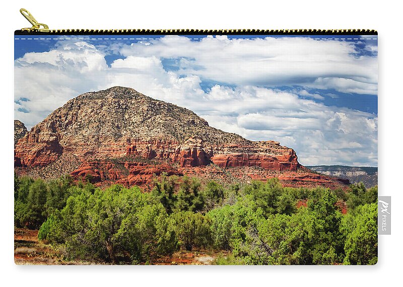Color Zip Pouch featuring the photograph Sedona Skys -2 #1 by Alan Hausenflock