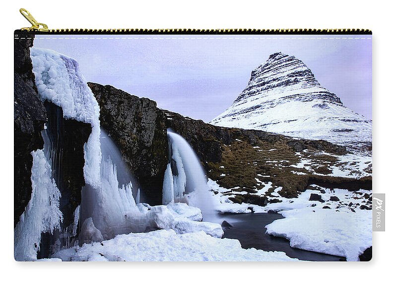 Snaefellsnes Peninsula Zip Pouch featuring the photograph The Cold Light Of Day II - Snaefellsnes Peninsula, Iceland by Earth And Spirit