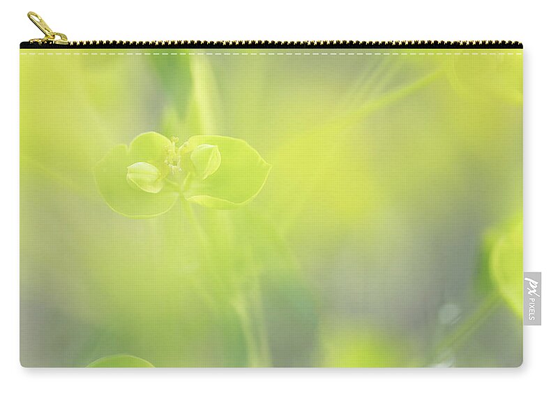 Green Zip Pouch featuring the photograph Softness of Spring #1 by Darren White
