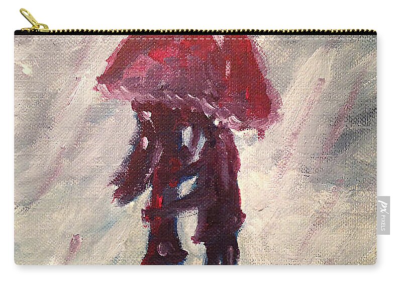Impressionism Zip Pouch featuring the painting Stolen by Roxy Rich