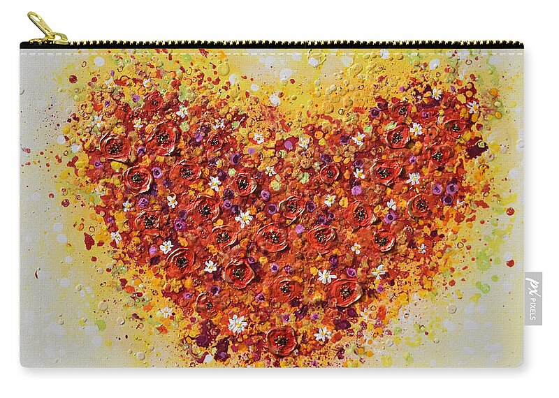 Heart Carry-all Pouch featuring the painting Summer Love by Amanda Dagg