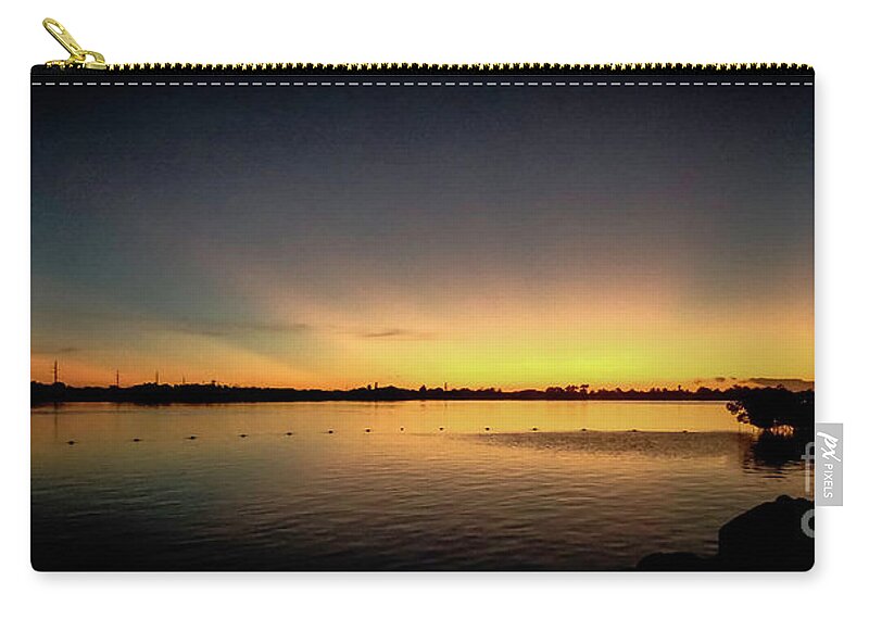 Sunrise Zip Pouch featuring the photograph Sunrise in Paradise #1 by Judy Hall-Folde