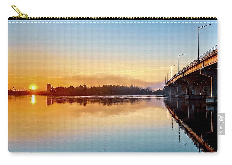  Zip Pouch featuring the photograph Sunrise #1 by John Gisis