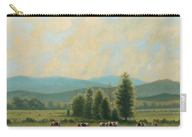 Oil Paintings Zip Pouch featuring the painting Sweet Virginia Breeze by Guy Crittenden
