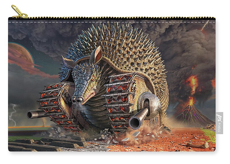 Elp Carry-all Pouch featuring the digital art Tarkus Legacy 13 by Jerry LoFaro